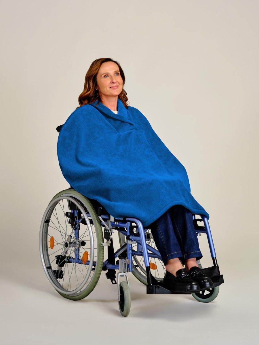 Cape polaire pour fauteuil roulant
